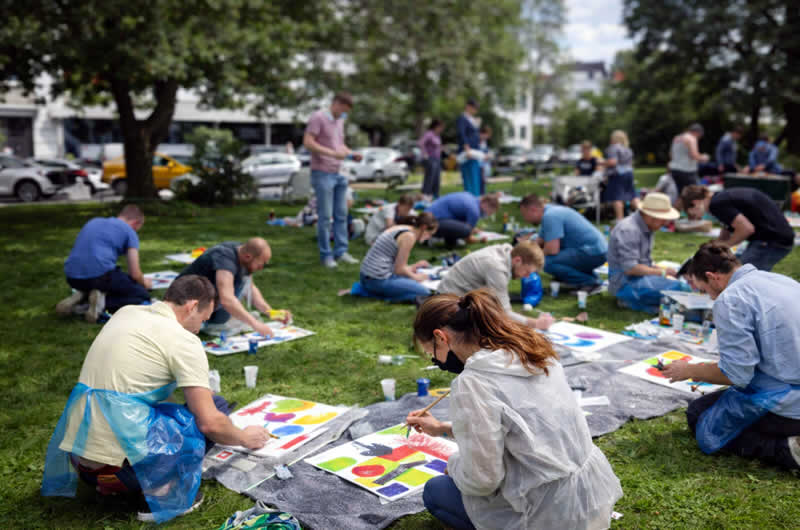 Teambuilding-Workshop auf dem Sommerfest